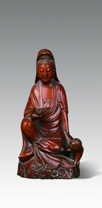 黄杨木观音像