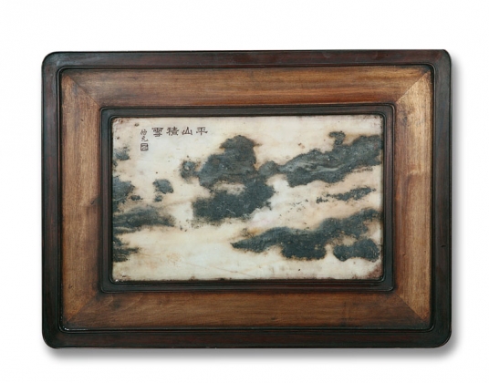 清  平山积雪挂屏