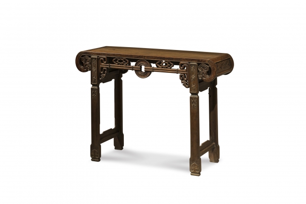 清·红木拱璧纹琴桌